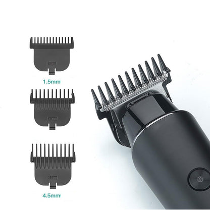 Rasoio VGR HAIR TRIMMER nero ricaricabile con 3 testine taglia capelli barba con display cavo usb accessori 937