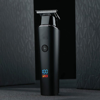 Rasoio VGR HAIR TRIMMER nero ricaricabile con 3 testine taglia capelli barba con display cavo usb accessori 937