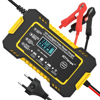 Caricatore impulsi riparazione auto moto 12/6V display caricabatteria