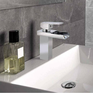 Miscelatore lavabo bagno silver canna alta o bassa modello Cascata