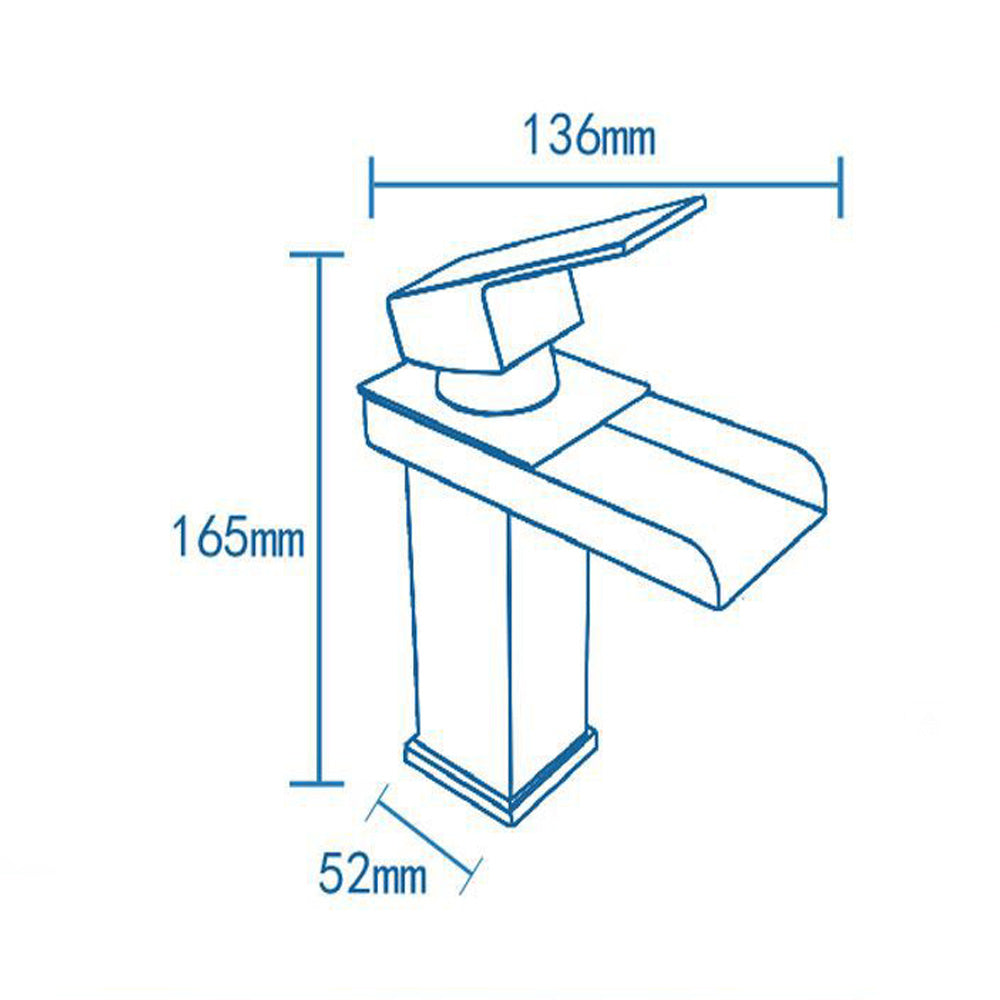 Miscelatore a cascata cromato da lavabo per bagno canna alta o bassa leva monocomando rubinetto per lavandino moderno modello cascata silver