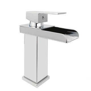 Miscelatore lavabo bagno silver canna alta o bassa modello Cascata