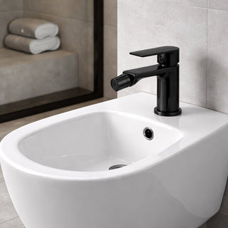 Rubinetto nero da bidet per bagno miscelatore modello Seven