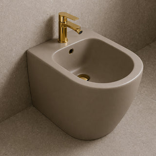 Rubinetto oro lucido da bidet per bagno miscelatore modello Seven