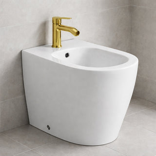 Rubinetto oro lucido da bidet per bagno miscelatore modello Seven