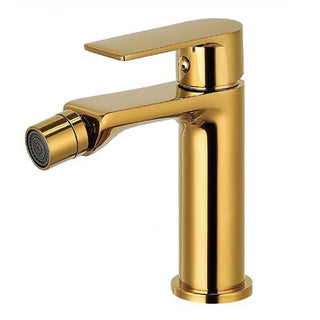 Rubinetto oro lucido da bidet per bagno miscelatore modello Seven