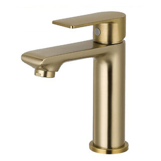 Rubinetto oro opaco da lavabo per bagno miscelatore modello SEVEN