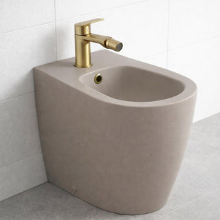 Rubinetto oro opaco da bidet per bagno miscelatore modello Seven