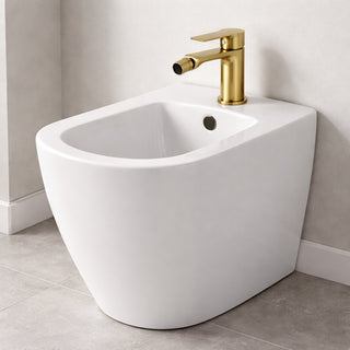 Rubinetto oro opaco da bidet per bagno miscelatore modello Seven