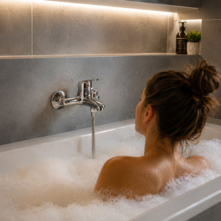 Rubinetto satinato da vasca da bagno miscelatore modello VITA