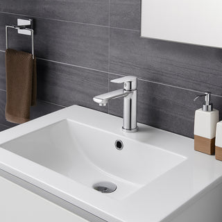 Rubinetto cromato da lavabo per bagno miscelatore modello Seven