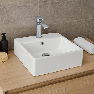 Rubinetto cromato da lavabo per bagno miscelatore modello Seven
