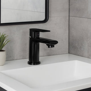 Rubinetto nero da lavabo per bagno miscelatore modello SEVEN