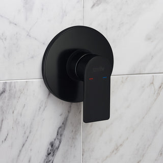 Miscelatore doccia ad incasso a parete nero rubinetto modello Seven