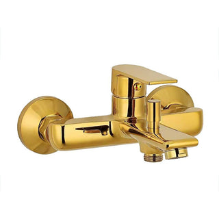 Rubinetto per vasca a parete moderno da bagno oro lucido modello Seven