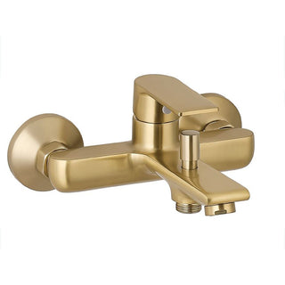 Rubinetto per vasca a parete moderno da bagno oro opaco modello Seven