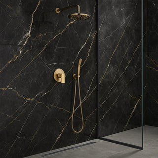 Miscelatore doccia ad incasso oro opaco rubinetto modello Seven