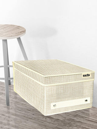 Scatola porta abiti con coperchio porta documenti oggetti 18x33x15 cm
