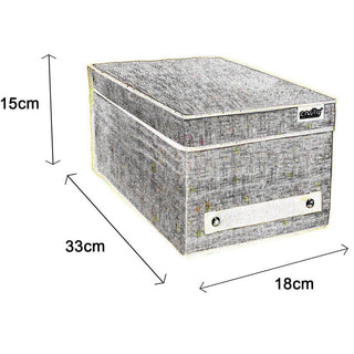 Scatola porta abiti con coperchio porta documenti oggetti 18x33x15 cm