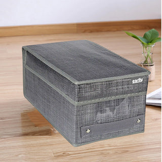 Scatola porta abiti con coperchio porta documenti oggetti 18x33x15 cm
