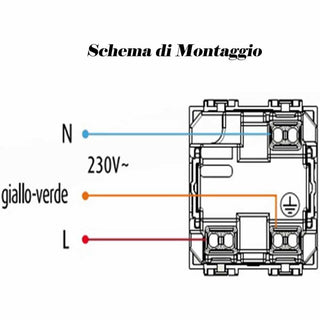 Presa schuko rossa 16A 2P compatibile con vimar plana