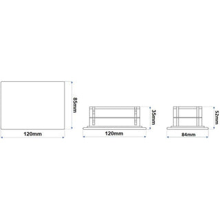 Segnapasso led 4W in vetro nero per cassetta 503 tecnologia cct IP65