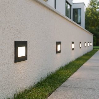 Segnapasso led 4W in vetro nero per cassetta 503 tecnologia cct IP65