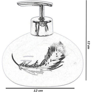 Accessori bagno dispenser portasapone bicchiere  scopino piuma argento