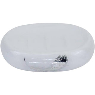 Accessori bagno dispenser portasapone bicchiere  scopino piuma argento