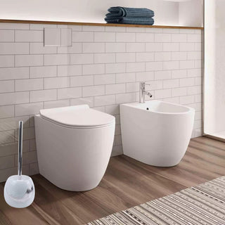 Accessori bagno dispenser portasapone bicchiere  scopino piuma argento