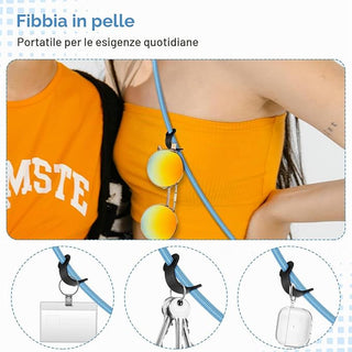 Laccetto multiuso tracolla cellulare portachiavi porta occhiali 70 cm
