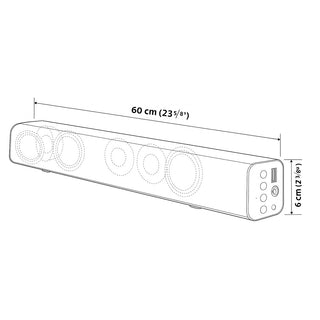 Soundbar ricaricabile 60W bluetooth con orologio radio telecomando