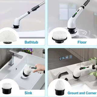 Spazzola elettrica rotante multifuzione con 9 accessori ricaricabile