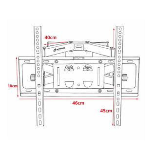 Staffa tv da 26-55 pollici attacchi vesa 100X100-400x400 inclinabile