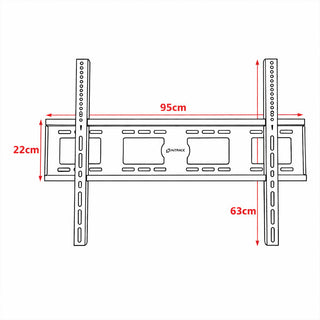 Staffa tv da 60-120 pollici attacchi vesa 200X200-400x600 inclinabile