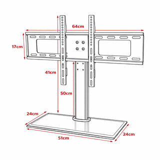 Supporto tavolo staffa tv da 26"-55" attacchi vesa 100x100-600x400