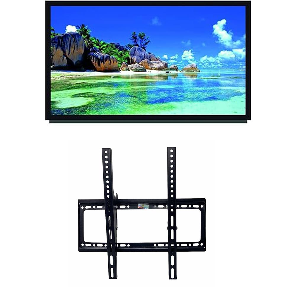 Staffa tv da 26” a 55” pollici supporto inclinabile a muro per televisore plasma lcd schermo attacchi vesa 400x400 mm