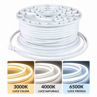 Strip led COB flessibile 13w 1Mt 220V luce 3000k 4000k 6500k IP65