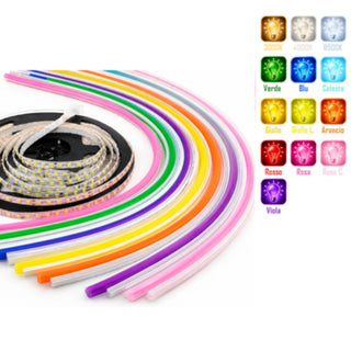 Striscia LED 24V 10M 100W profilo silicone flessibile luce uniforme