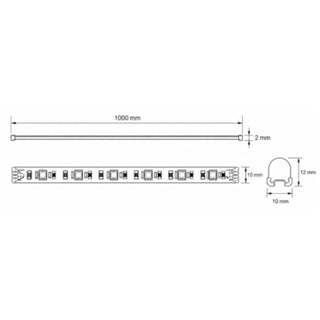 Striscia LED 24V 10M 100W profilo silicone flessibile luce uniforme