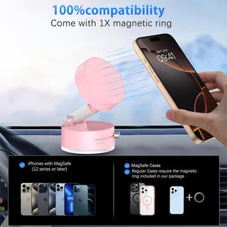 Supporto magnetico con ventosa a vuoto per telefono regolabile 360°