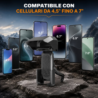 Portacellulare x Specchietto 360°per Moto Bici Smartphone da 4,5" a 7