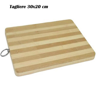 Tagliere rettangolare in legno zebrato con gancio varie misure