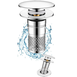 Tappo per lavandino universale POP-UP anti intasamento foro 26-42 mm