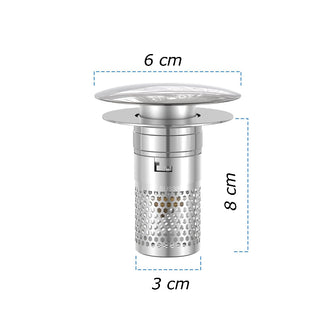Tappo per lavandino universale POP-UP anti intasamento foro 26-42 mm