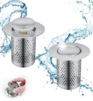 Tappo per lavandino universale POP-UP anti intasamento foro 26-42 mm