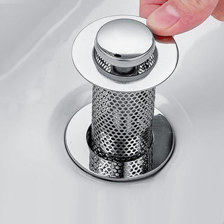 Tappo per lavandino universale POP-UP anti intasamento foro 26-42 mm