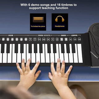 Tastiera musicale in silicone pieghevole 49 tasti  batteria usb