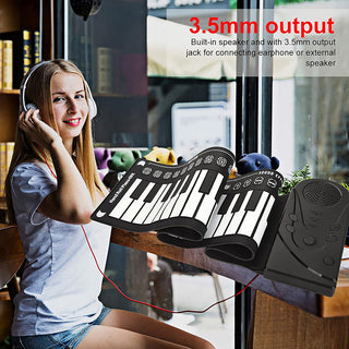Tastiera musicale in silicone pieghevole 49 tasti  batteria usb