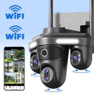 Telecamera WI-FI 4 obiettivi 1 fisso 3 motorizzati zoom 10X 4 MPX